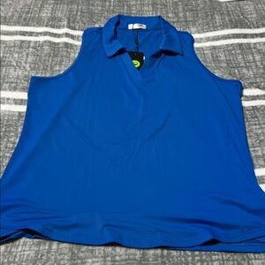 Blue Women's Sleeveless Golf Top